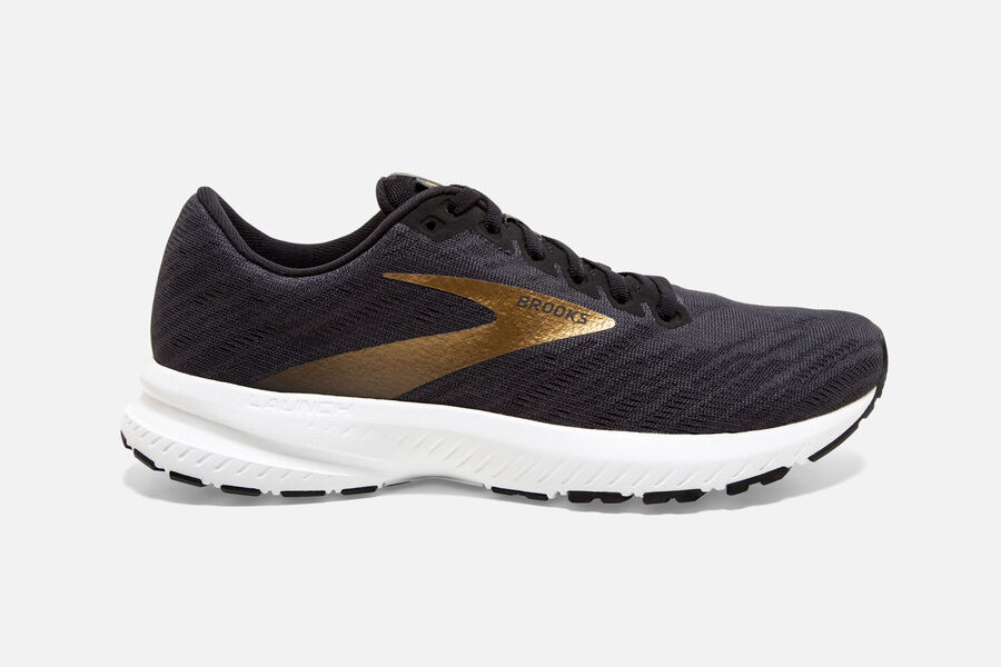 Brooks Launch 7 Road Running Shoes - Mens - Black/Gold - FC9085342